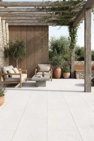 Carrelage antidérapant Vida Blanco 60x120 effet béton blanc minéral Vente Directe